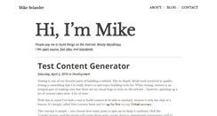 Desktop Screenshot of mikeselander.com